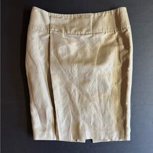 Brunello Cucinelli by Gunex structured tan knee length skirt in amazing fabric.6